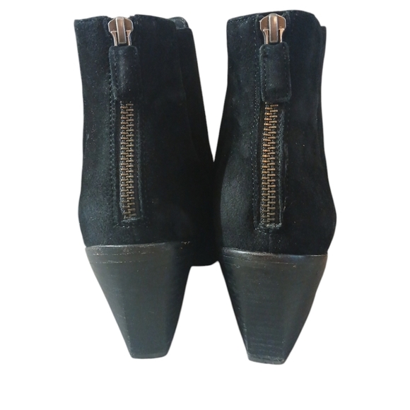 Eileen Fisher Black Western Ankle Boot Women's Black Suede Bootie size 7 - Picture 6 of 10